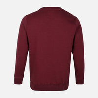 MEN SOLID FLEECE PULLOVER ROUND NECK