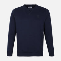MEN SOLID FLEECE PULLOVER ROUND NECK