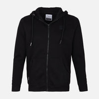 MEN SOLID FLEECE CARDIGAN WITH HOOD