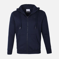 MEN SOLID FLEECE CARDIGAN WITH HOOD