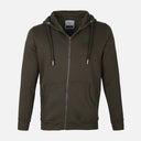 MEN SOLID FLEECE CARDIGAN WITH HOOD