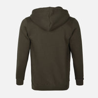 MEN SOLID FLEECE CARDIGAN WITH HOOD