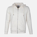 MEN SOLID FLEECE CARDIGAN WITH HOOD