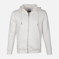 MEN SOLID FLEECE CARDIGAN WITH HOOD