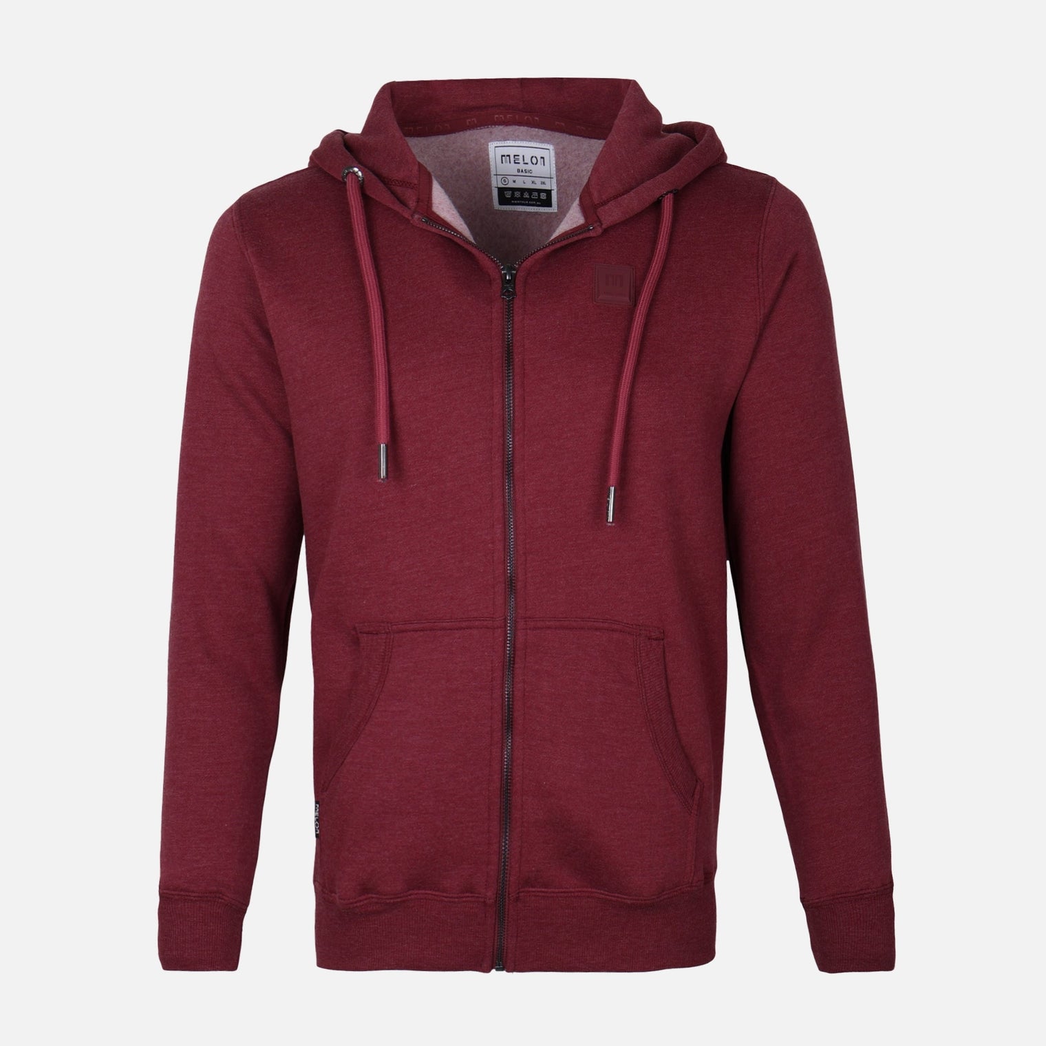 MEN SOLID FLEECE CARDIGAN WITH HOOD