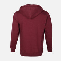 MEN SOLID FLEECE CARDIGAN WITH HOOD