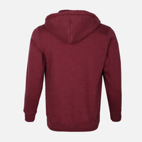 MEN SOLID FLEECE CARDIGAN WITH HOOD