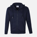 MEN SOLID FLEECE CARDIGAN WITH HOOD