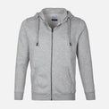 MEN SOLID FLEECE CARDIGAN WITH HOOD
