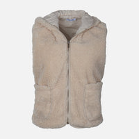 WOMEN SHERPA HOODED VEST