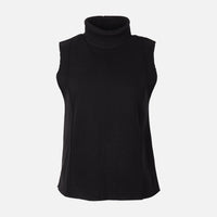 WOMEN SLEEVE LESS HIGH NECK SWEATER