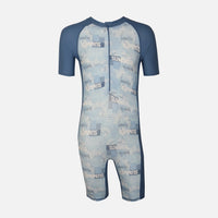 Boys One Piece Swimsuit Short Sleeve