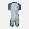 Boys One Piece Swimsuit Short Sleeve