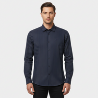 Men Long Sleeve Stripe Shirt