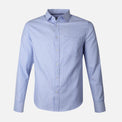 MEN LONG SLEEVE STRIPE SHIRT WITH POCKET