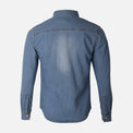 Men Long Sleeve Slub Denim Shirt 