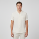 Men Short Sleeve Open Collar Textured Crinkle Shirt