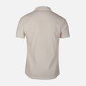 Men Short Sleeve Open Collar Textured Crinkle Shirt
