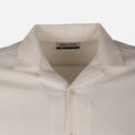 Men Short Sleeve Open Collar Textured Crinkle Shirt