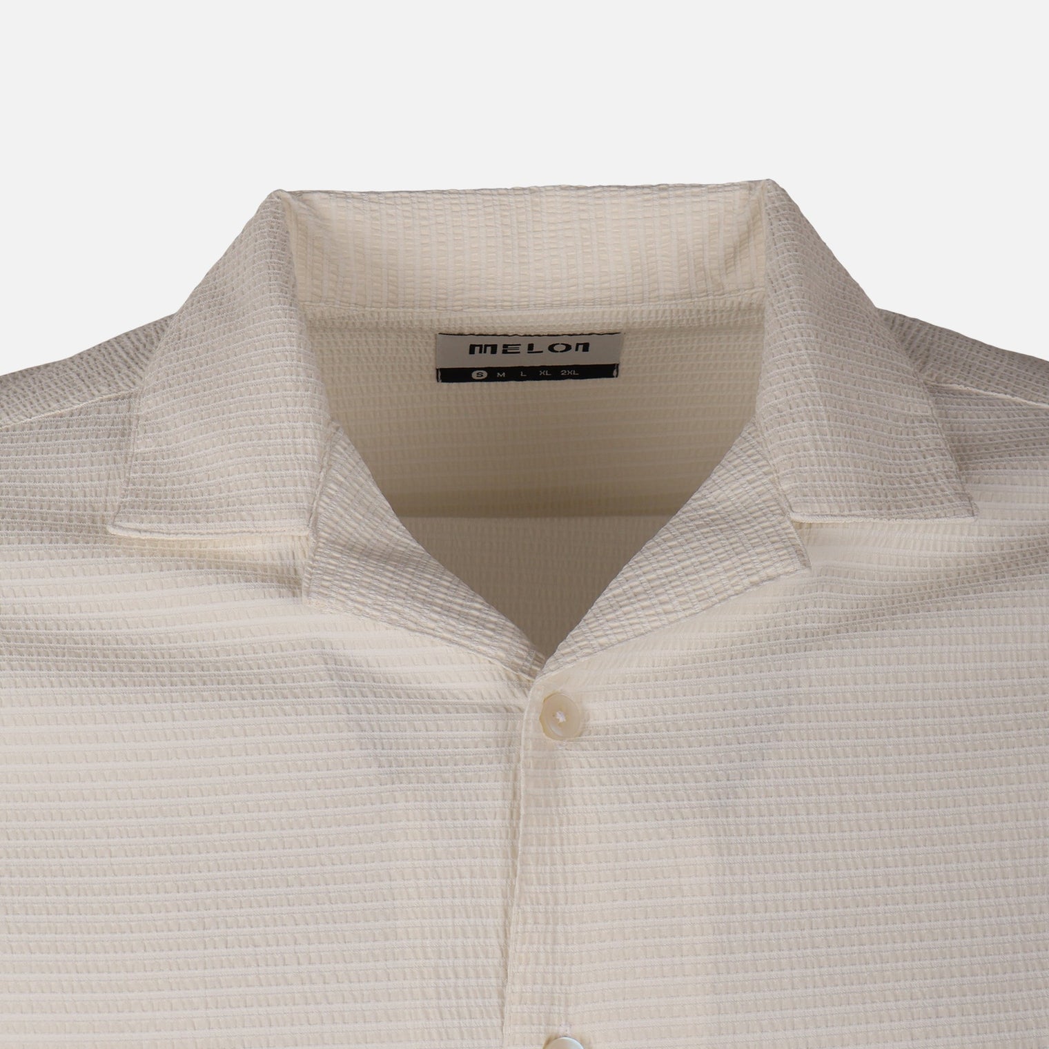 Men Short Sleeve Open Collar Textured Crinkle Shirt