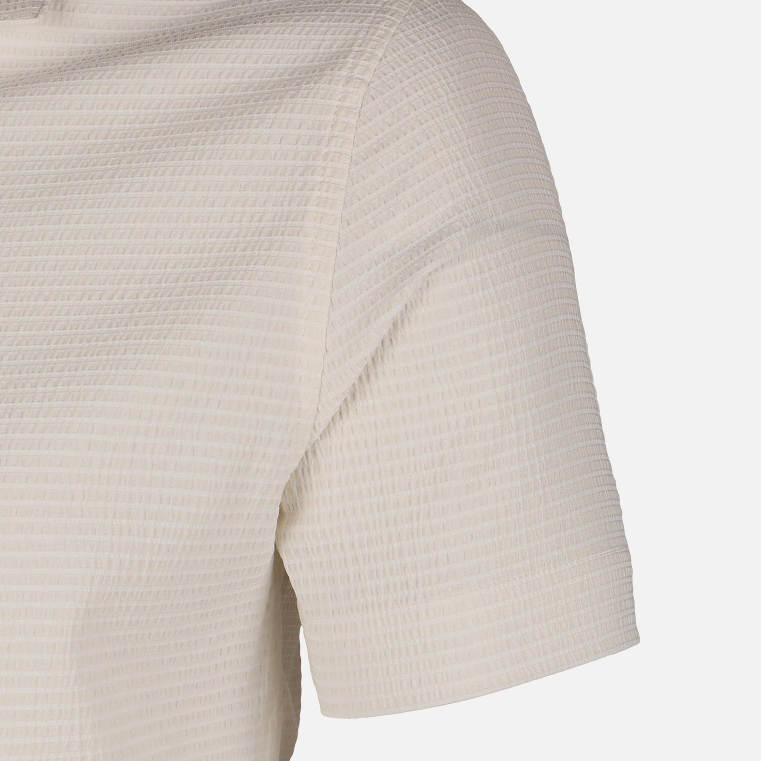 Men Short Sleeve Open Collar Textured Crinkle Shirt