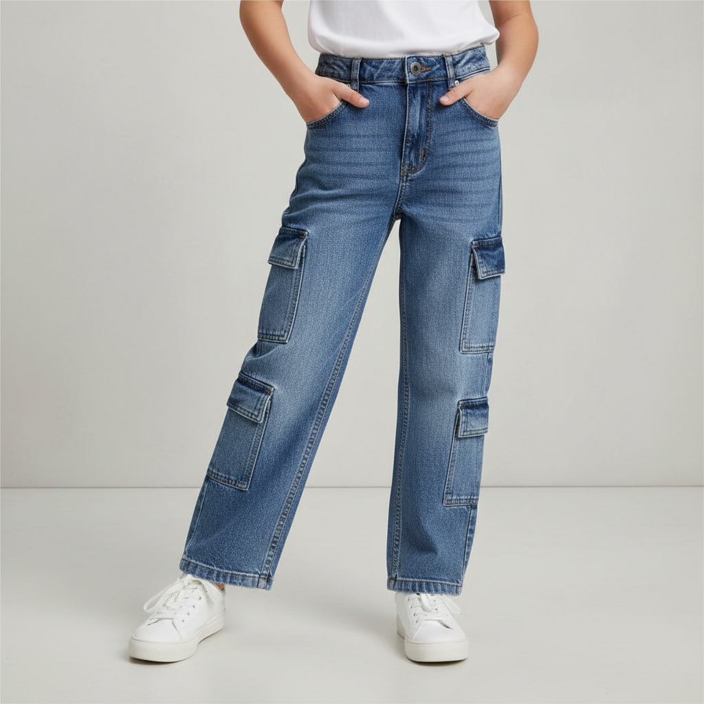Girls Fashion Pants Jeans Normal Fit