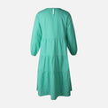 Women Long Sleeve Linen Blend Ankle Dress