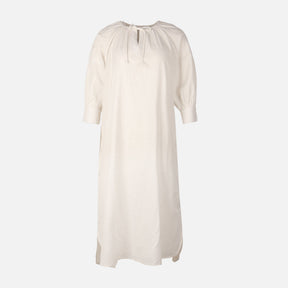 Women 3/4 Sleeve Linen Blend Ankle Dress