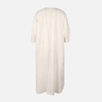 Women 3/4 Sleeve Linen Blend Ankle Dress