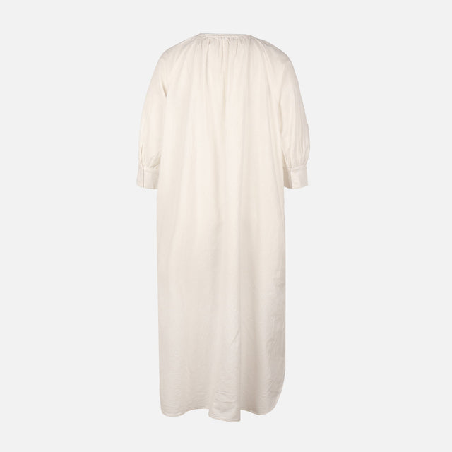 Women 3/4 Sleeve Linen Blend Ankle Dress