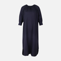 Women 3/4 Sleeve Linen Blend Ankle Dress