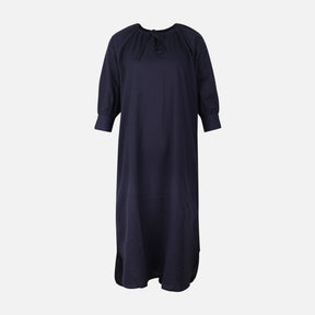 Women 3/4 Sleeve Linen Blend Ankle Dress