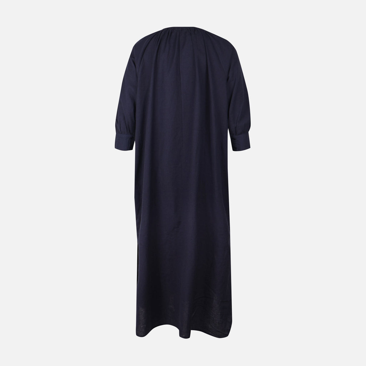 Women 3/4 Sleeve Linen Blend Ankle Dress