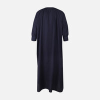 Women 3/4 Sleeve Linen Blend Ankle Dress
