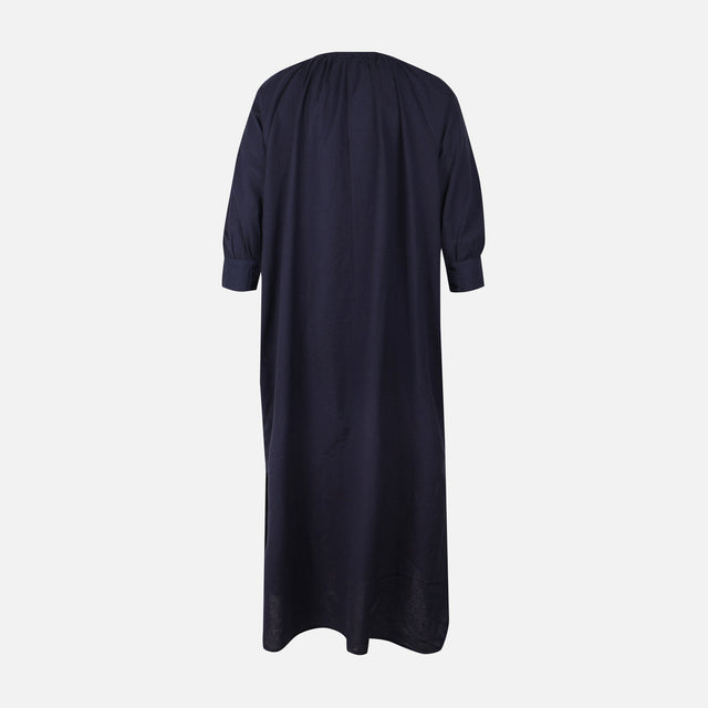 Women 3/4 Sleeve Linen Blend Ankle Dress