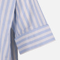 Women Long Sleeve Linen Blend Stripes Shirt