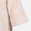 Women Long Sleeve Linen Blend Stripes Shirt