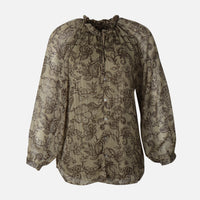 Women Lurex Long Sleeve Shirt