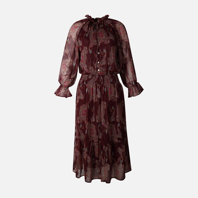 Women Lurex Long Sleeve Dress