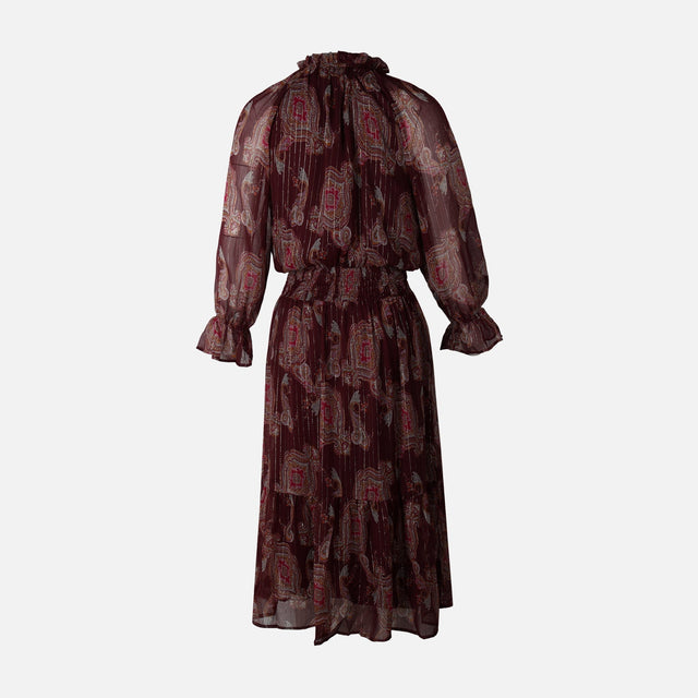 Women Lurex Long Sleeve Dress