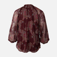 Women Lurex Long Sleeve Shirt