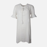 Women 3/4 Sleeve Solid Cotton Double Cloth Tunic