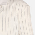 Women Striped Long Blazer