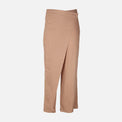 Women Draped Wrap Straight Leg Pant