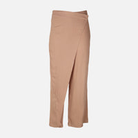 Women Draped Wrap Straight Leg Pant