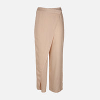 Women Draped Wrap Straight Leg Pant