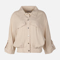 Women Oversized Double Pocket Shacket