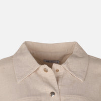 Women Oversized Double Pocket Shacket
