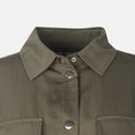 Women Double Pocket Long Shacket