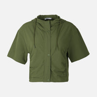 Women Oversized Hooded Shacket